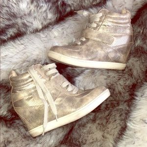 Gold sneaker heel